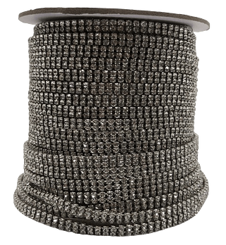 Strass Duplo Prata - TAM 12