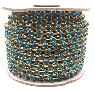 Strass Blue Zircon TAM 28 - Primeira Linha