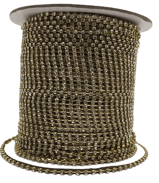 Strass Cristal Dourado - TAM 10