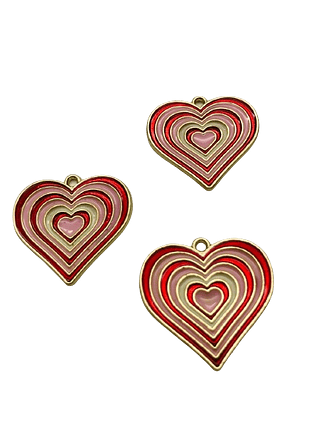 Pingente Coração Rosa