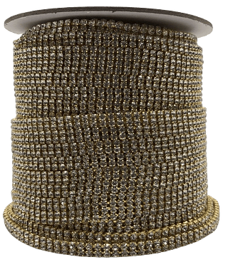 Strass Duplo Dourado - TAM 12