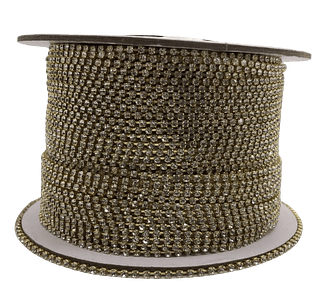 Strass Cristal Dourado - TAM 6